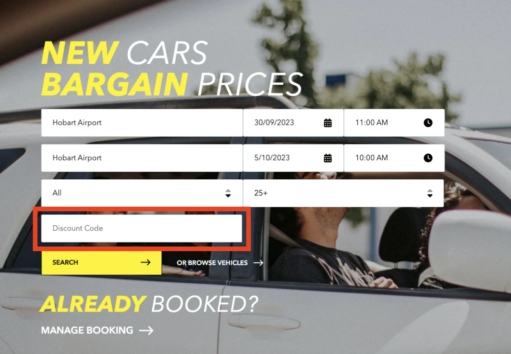 bargain car rentals tasmania discount code